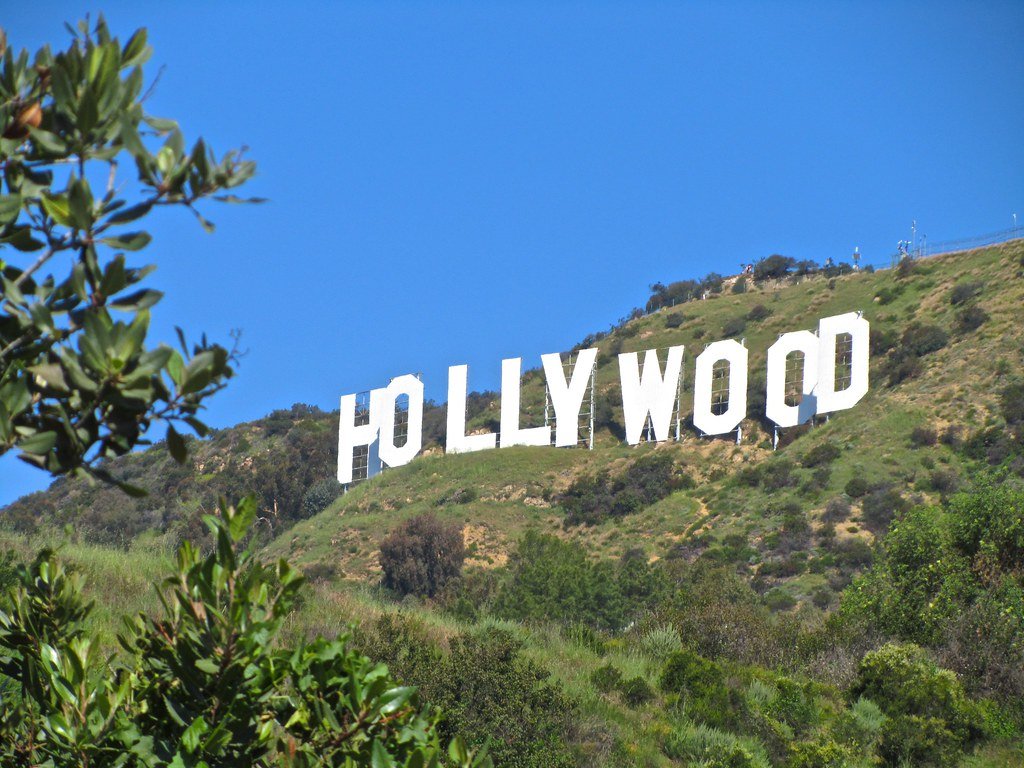 The Hollywood Sign on the hills above Los Angeles, California